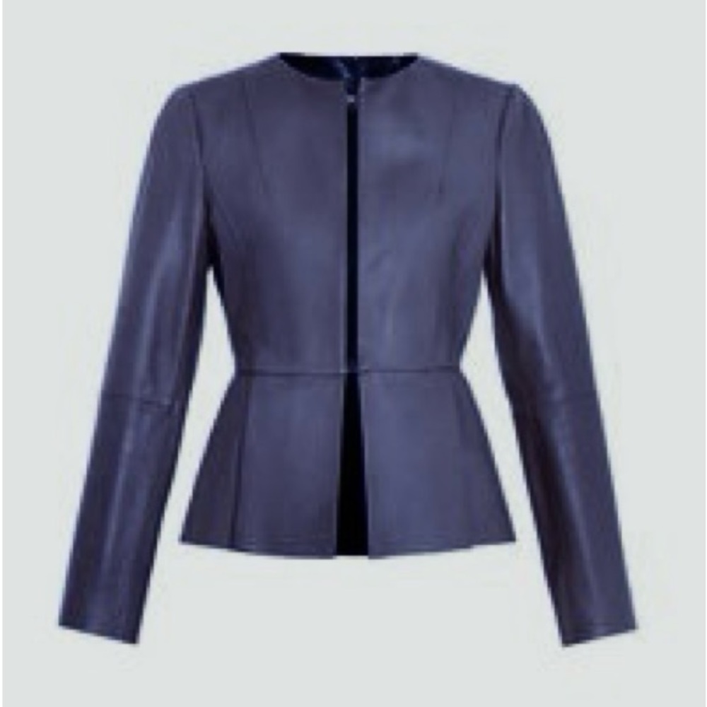 MaxMara - Sportmax Collection,model Zelanda,size 2 US,dark Blue, leather,luxury